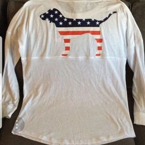 oversized 4th of July dog tee